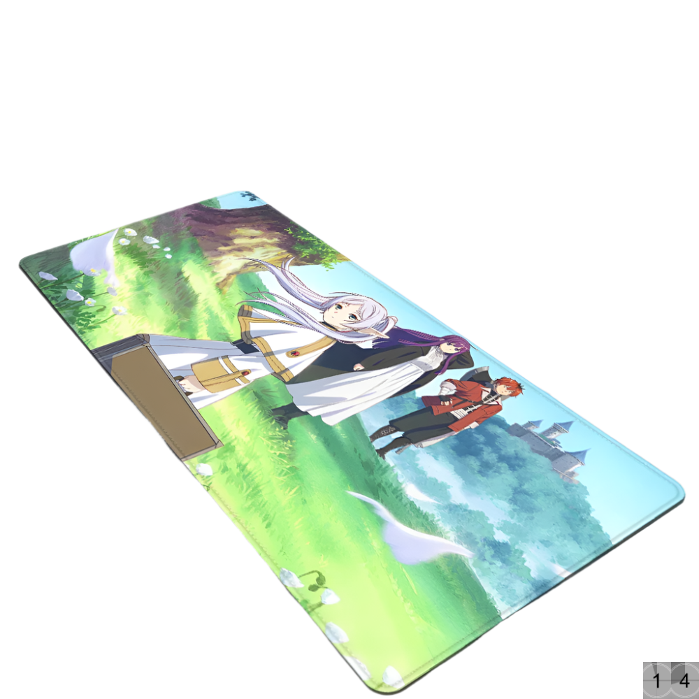 Frieren Mouse Pad Large Gaming Leather Mouse Pad Waterproof DeskMat
