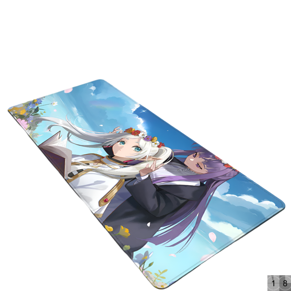 Frieren Mouse Pad Large Gaming Leather Mouse Pad Waterproof DeskMat
