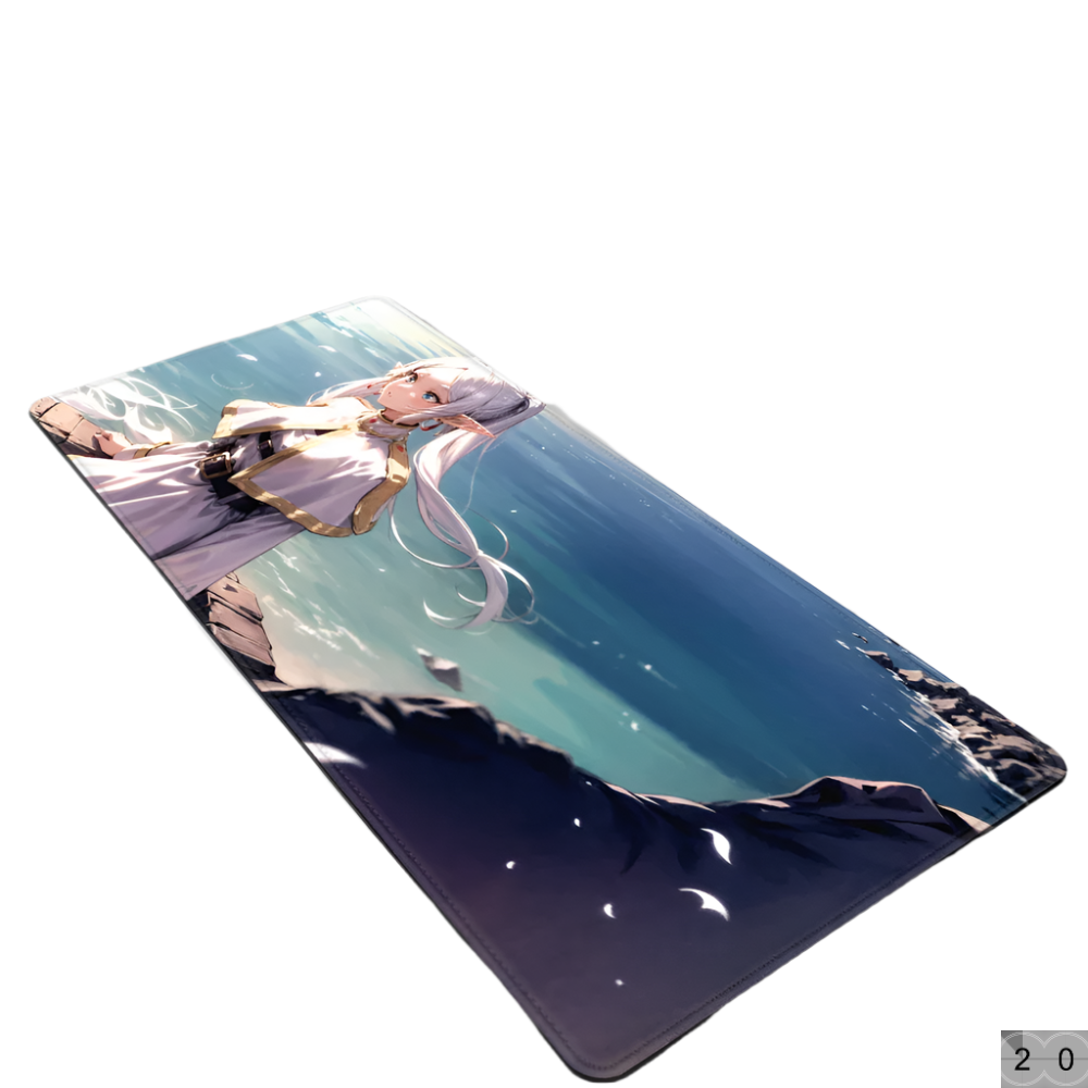 Frieren Mouse Pad Large Gaming Leather Mouse Pad Waterproof DeskMat