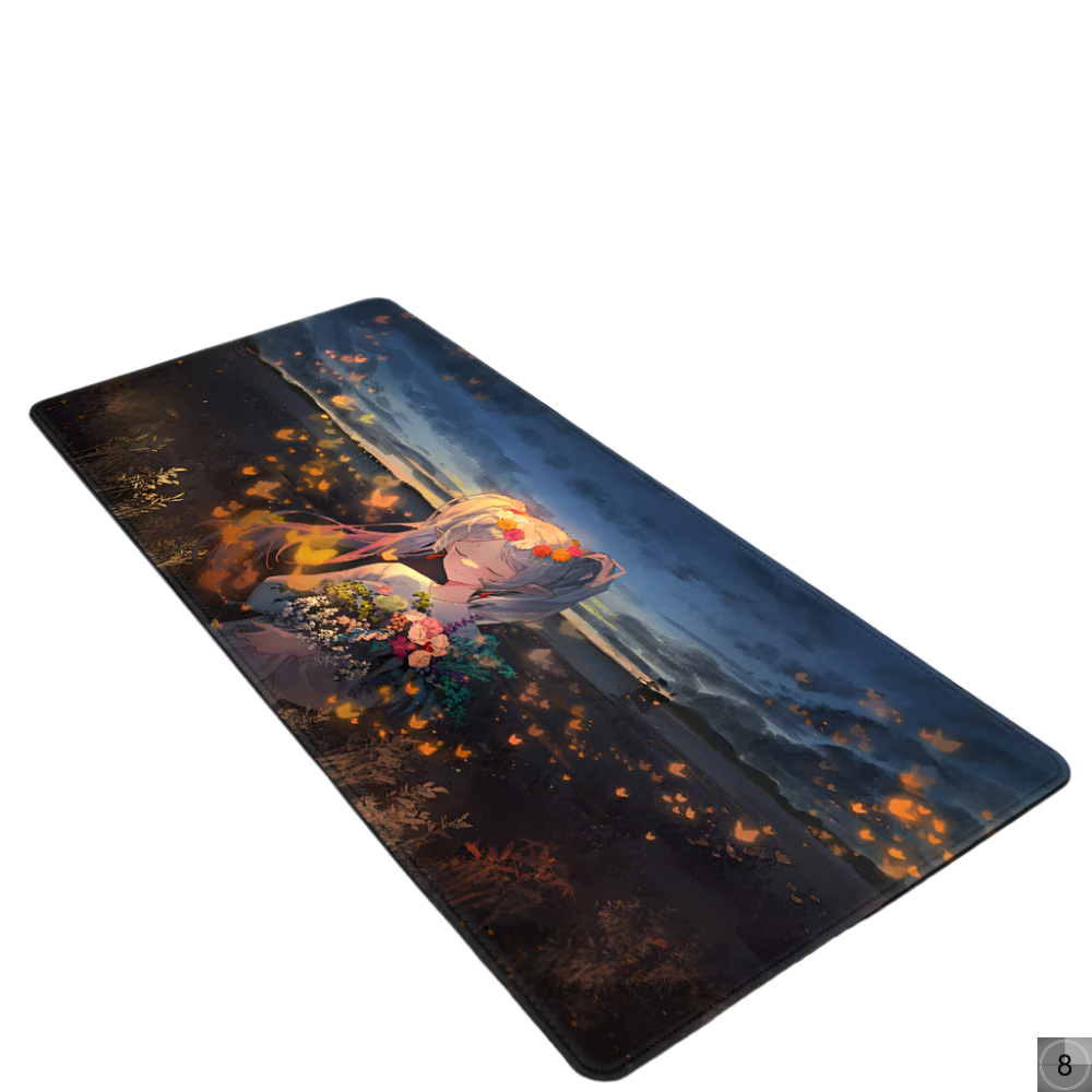 Frieren Mouse Pad Large Gaming Leather Mouse Pad Waterproof DeskMat