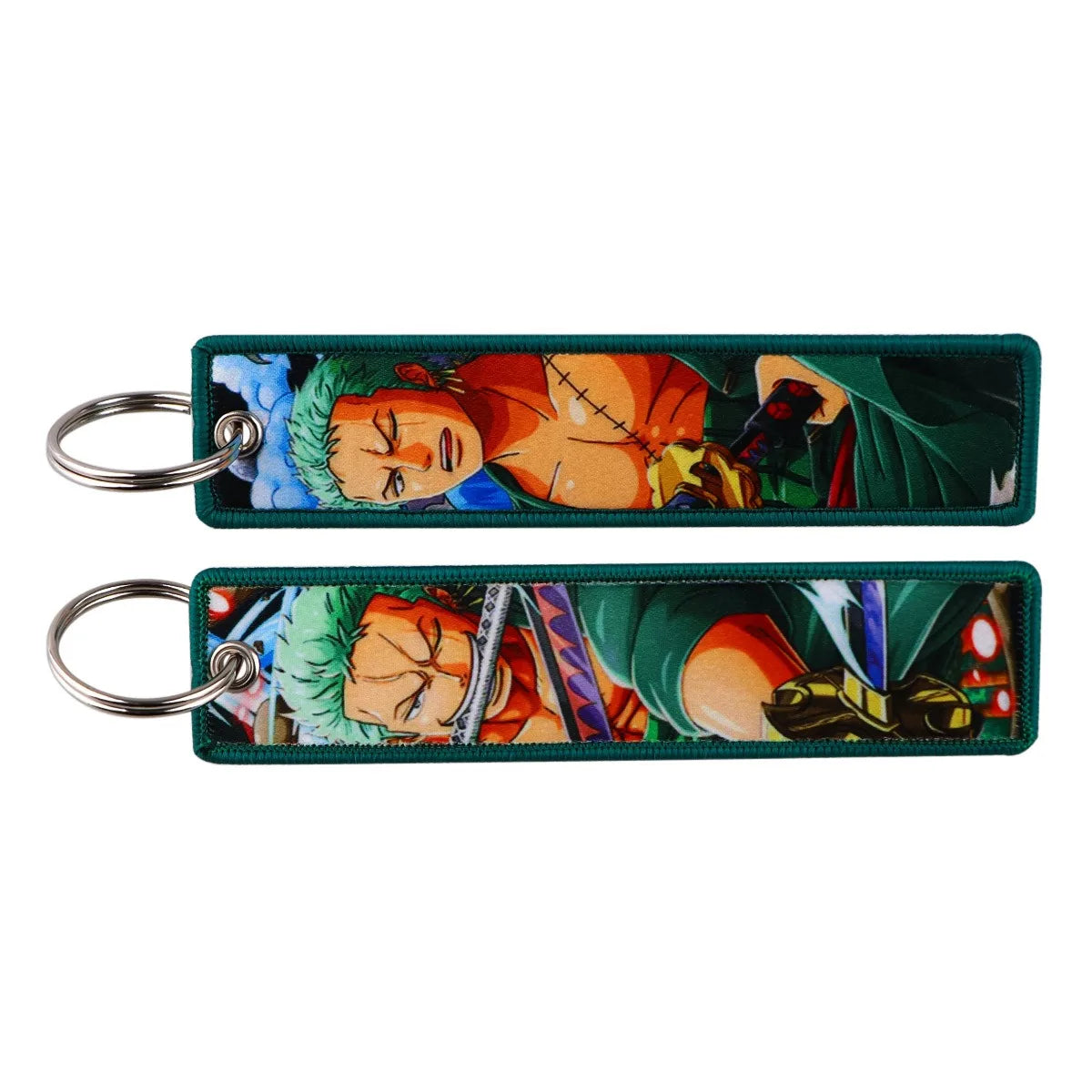 One Piece Label Keychain Fabric Woven Label Key Ring