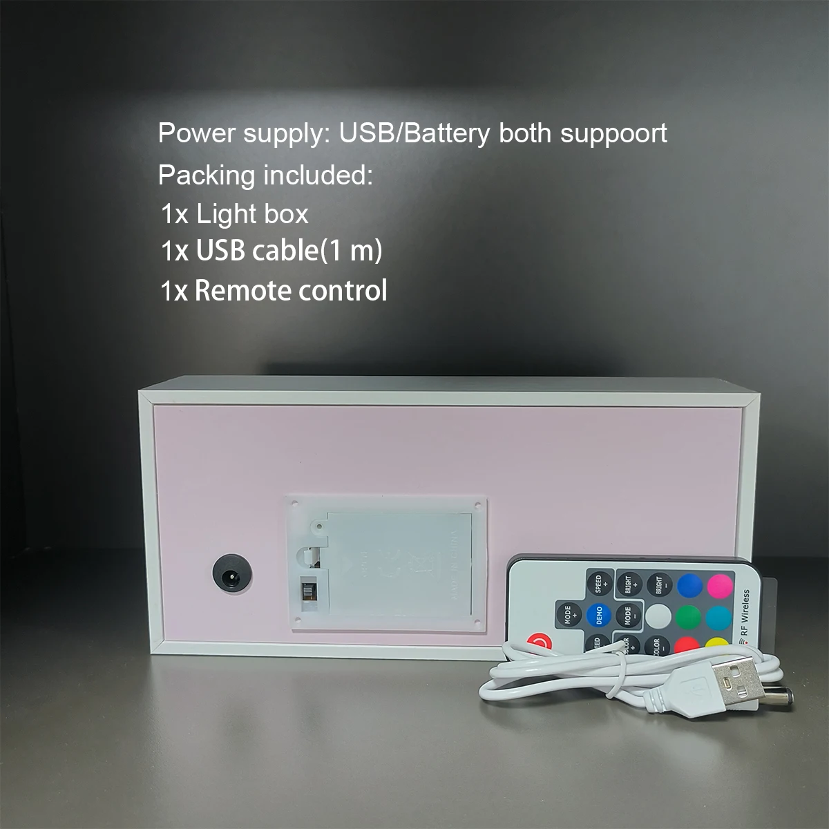 One Piecel light box room bedroom night light remote control