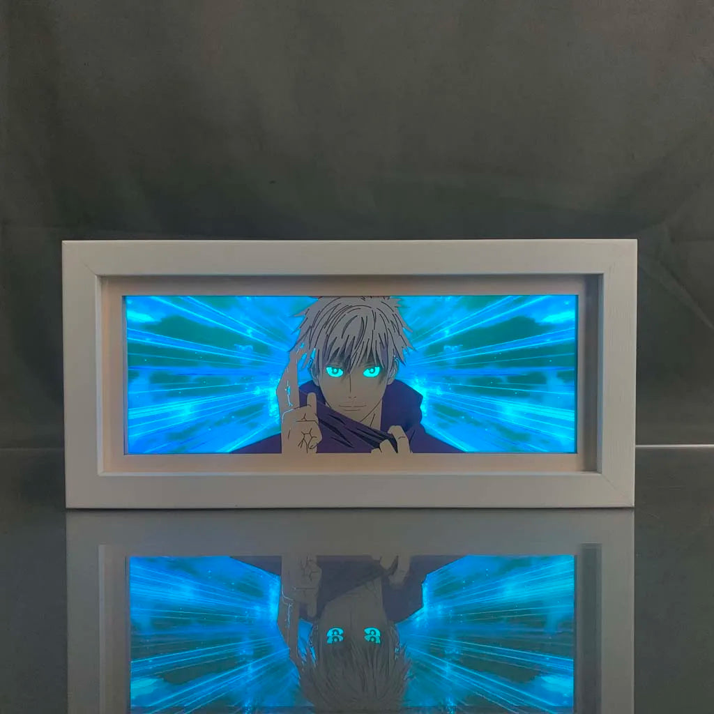 Satoru Gojo Nightlight Lightbox 3d Paper Cut Desk Lamp