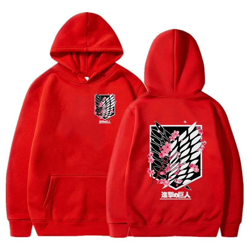 Attack on Titan Warm Sweatshirt Graphical Printed Hoodie Casual Streetwear