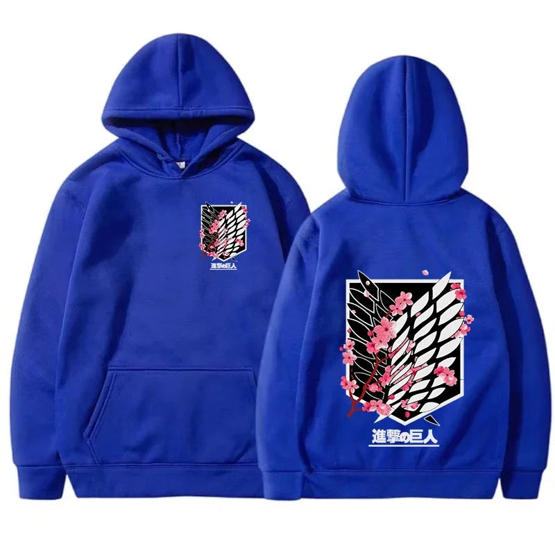 Attack on Titan Warm Sweatshirt Graphical Printed Hoodie Casual Streetwear