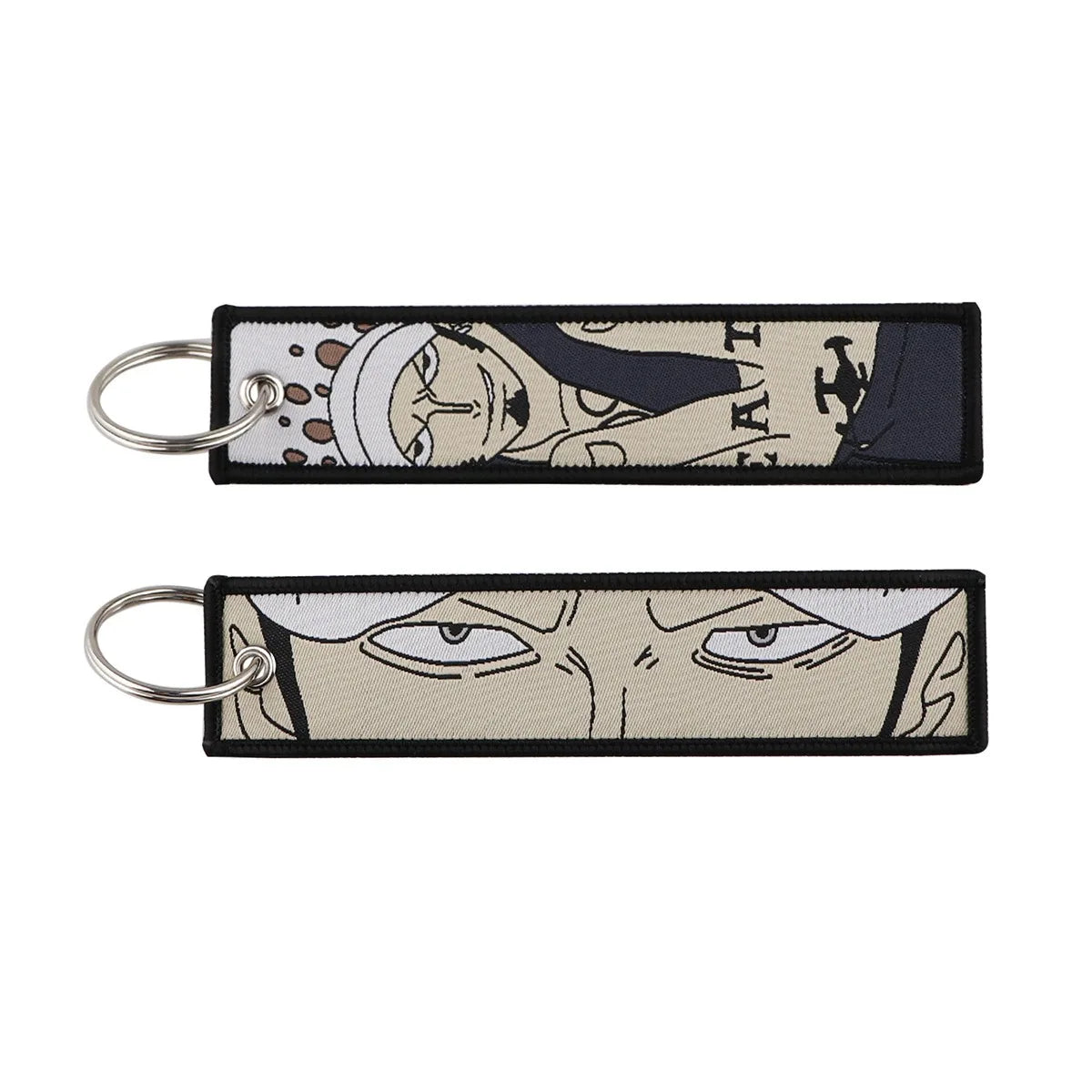 One Piece Label Keychain Fabric Woven Label Key Ring