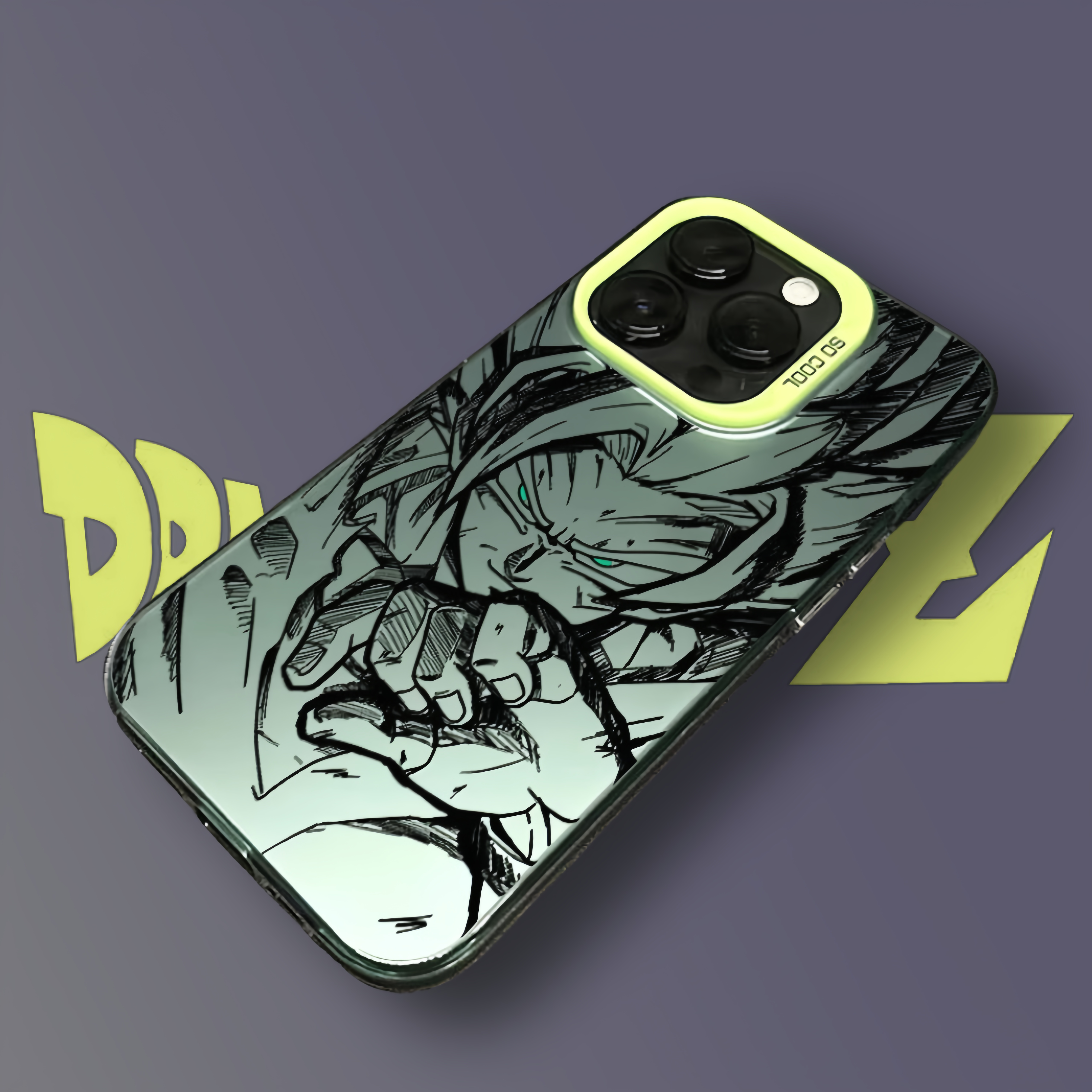 Dragon Ball Apple iPhone 15 14 Pro Max Plus Colorful Silver Cover Phone Case