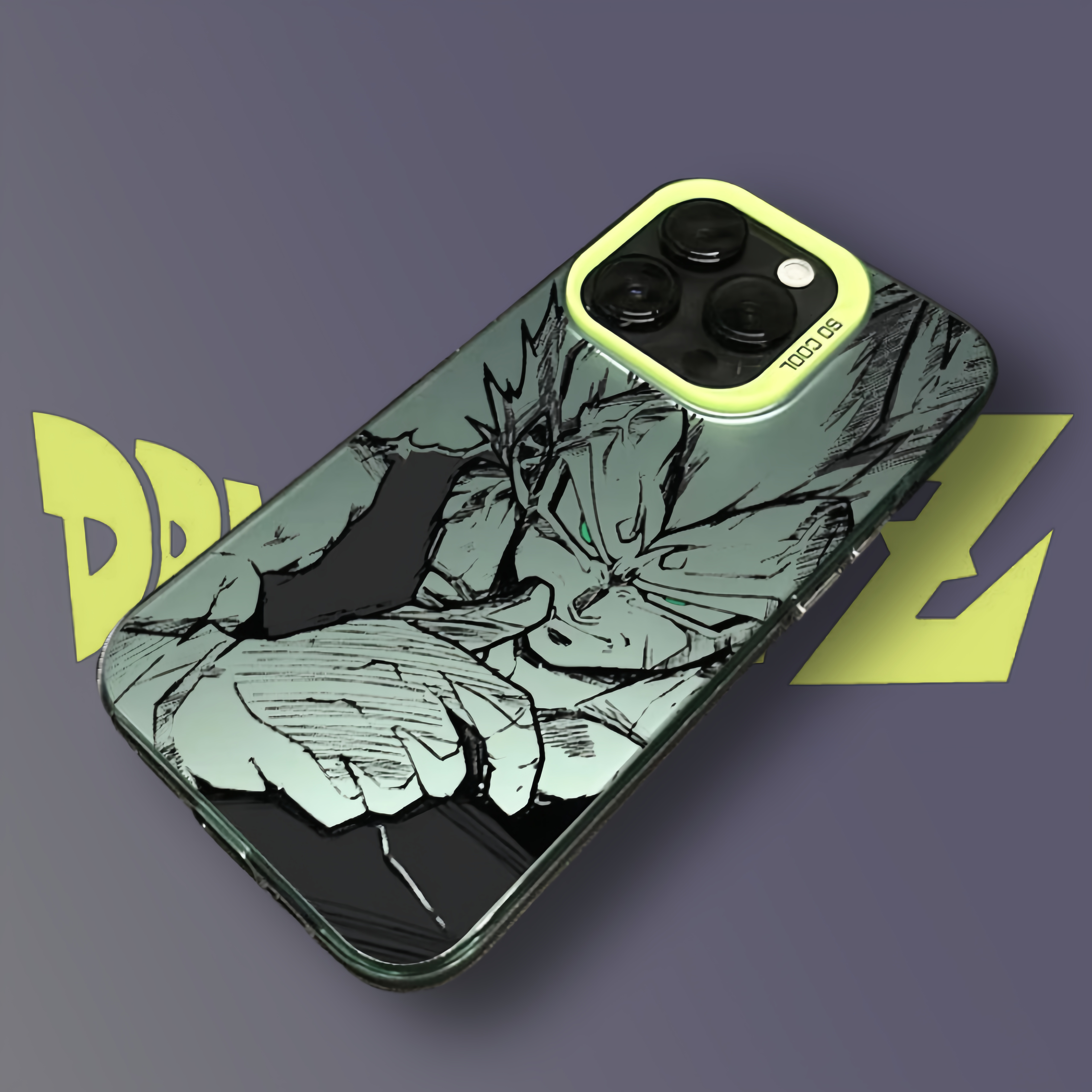 Dragon Ball Apple iPhone 15 14 Pro Max Plus Colorful Silver Cover Phone Case