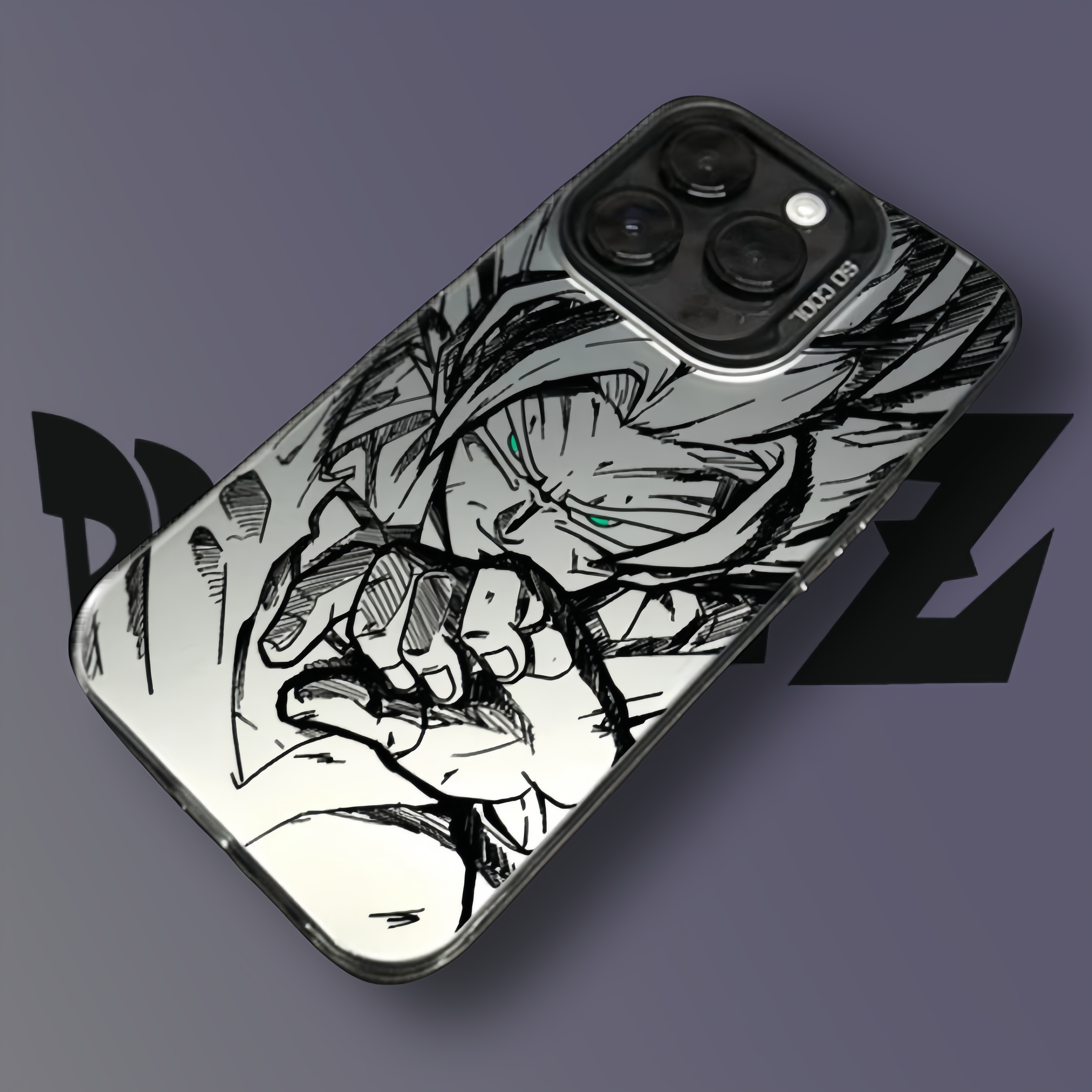Dragon Ball Apple iPhone 15 14 Pro Max Plus Colorful Silver Cover Phone Case