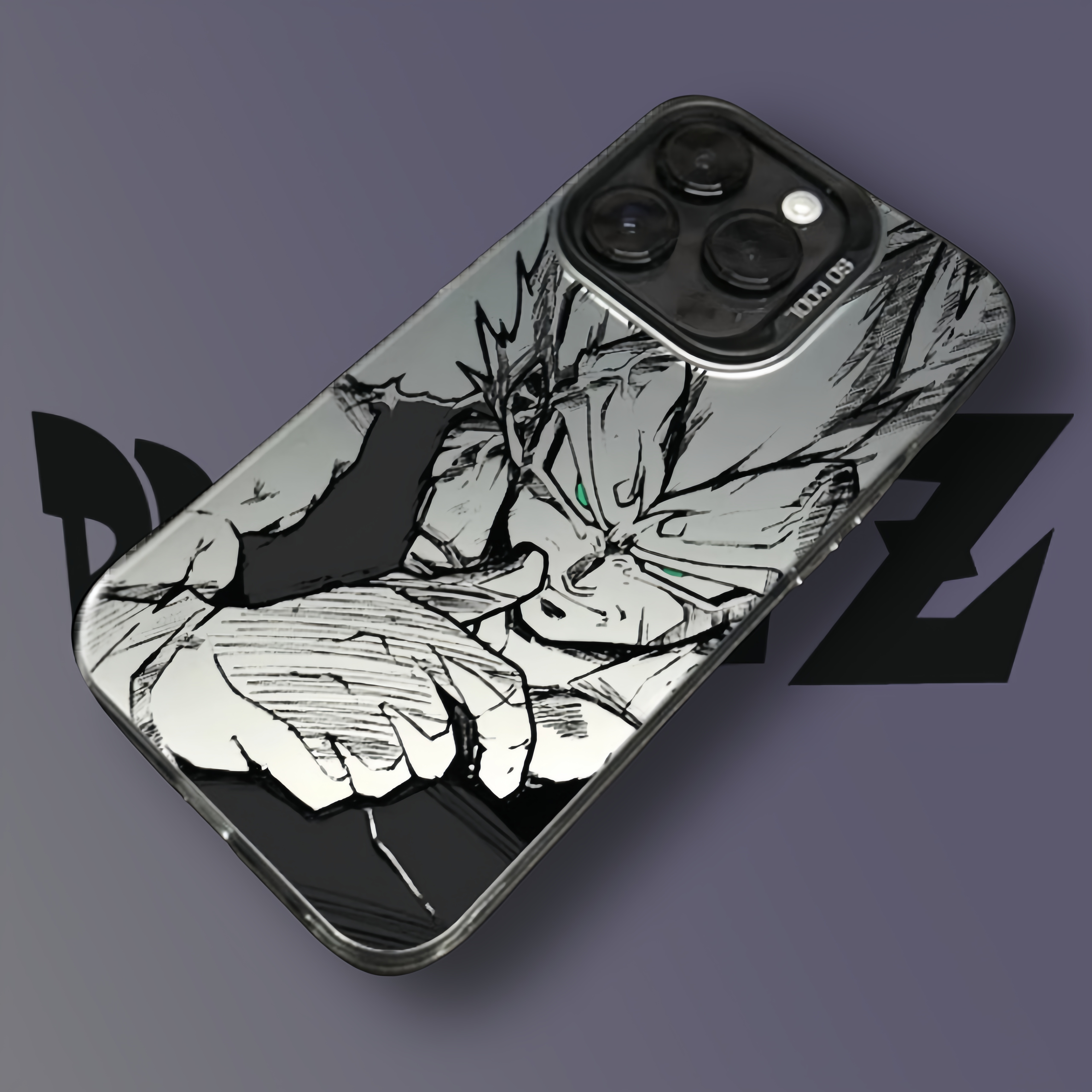Dragon Ball Apple iPhone 15 14 Pro Max Plus Colorful Silver Cover Phone Case
